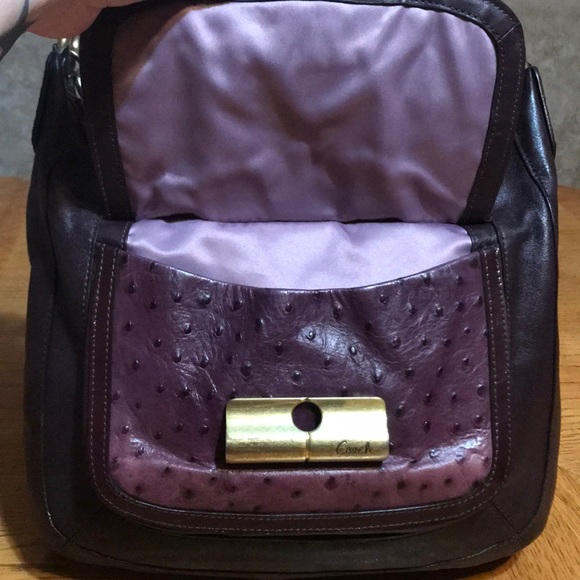 COACH Kristin Spectator Plum Leather Hobo - Picture 10 of 16